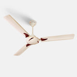 Longway Creta P1 1200 mm/48 inch  3 Blade Anti-Dust Decorative 5-Star Rated Ceiling Fan (ivory,smoke brown Pack of 1)