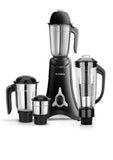 Longway Orion 900 Watt Juicer Mixer Grinder with 4 Jars for Grinding, Mixing, Juicing with Powerful Motor | 2 Year Warranty | (Black, 4 Jars)